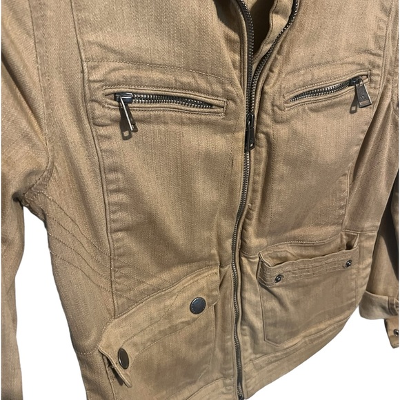 Ralph Lauren - Womens Tan Jean Jacket Size 6 - Picture 2 of 5